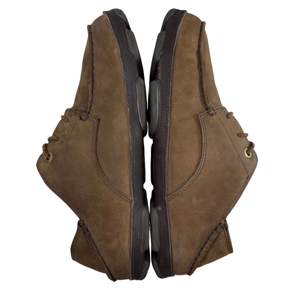 OluKai Hamakua Poko Lace Up‎ Shoes Men 10 Convertible Slip On Heel Brown Leather - Picture 9 of 12